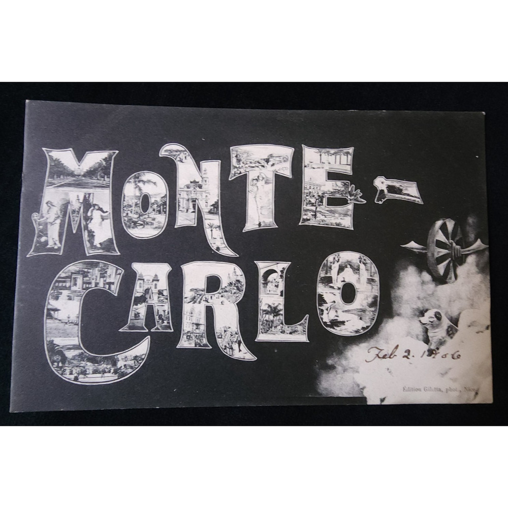 Vintage Monte-Carlo Souvenir Postcard Featuring Iconic Landmarks 1906 Rare Old